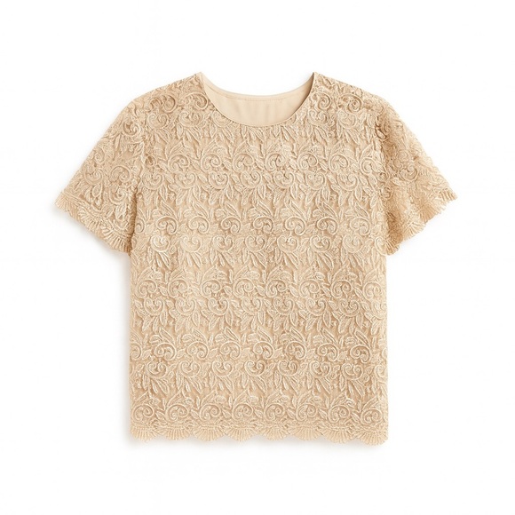 Talbots Tops - Vintage Talbots Lace Button Up‎ Top